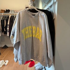 The Bar Yellow and Grey Sweatshirt XXXL NWOT